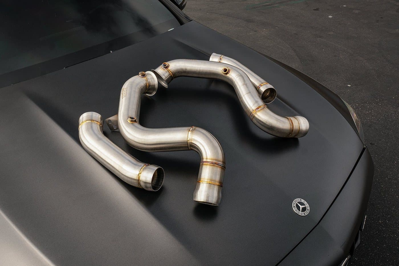 Gapped Industries C63 / C63 S W205 Catless Race Downpipes 2015-2023 [M177.1]
